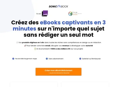 Aper&ccedil;u de sonicbook.ai